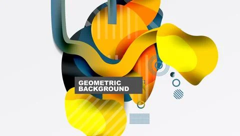 Abstract liquid shapes and lines background Illustrazione stock