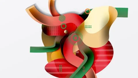 Abstract liquid shapes and lines background Illustrazione stock