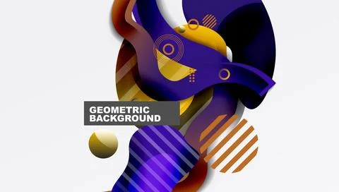 Abstract liquid shapes and lines background Illustrazione stock
