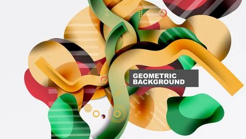 Abstract liquid shapes and lines background Illustrazione stock