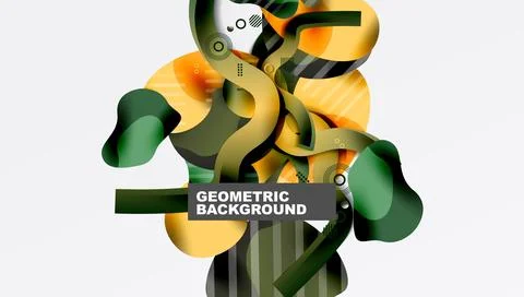 Abstract liquid shapes and lines background Illustrazione stock