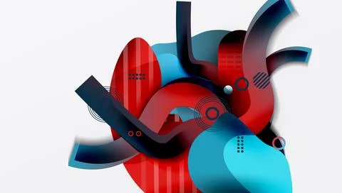 Abstract liquid shapes and lines background Illustrazione stock