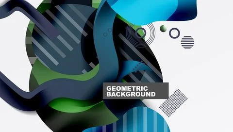 Abstract liquid shapes and lines background Illustrazione stock