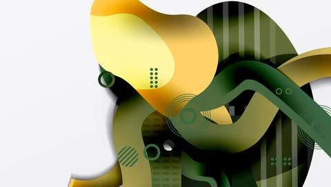 Abstract liquid shapes and lines background Illustrazione stock