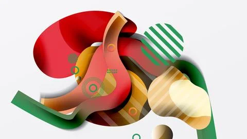 Abstract liquid shapes and lines background Illustrazione stock