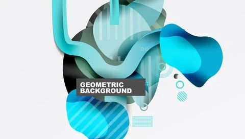Abstract liquid shapes and lines background Illustrazione stock