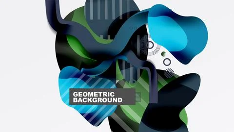 Abstract liquid shapes and lines background Illustrazione stock