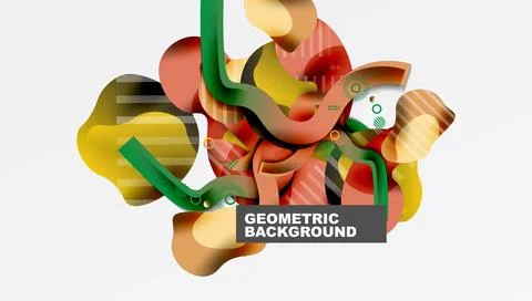 Abstract liquid shapes and lines background Illustrazione stock