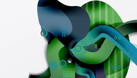 Abstract liquid shapes and lines background Illustrazione stock