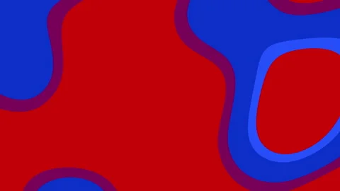 Abstract Liquid Shapes Background with Bold Red and Blue Colors Stock Footage 310999358