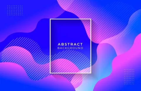 Abstract liquid shapes background. Dynamic gradient shapes composition Stock Illustration
