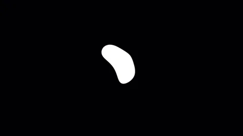 Abstract liquid shapes forming and dissolving in dark space with soft focus.. Video stock 342519841