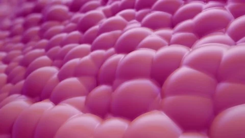 Abstract Liquid Spheres Background, 3d Loopable Animation 4k Stock Footage 72901258