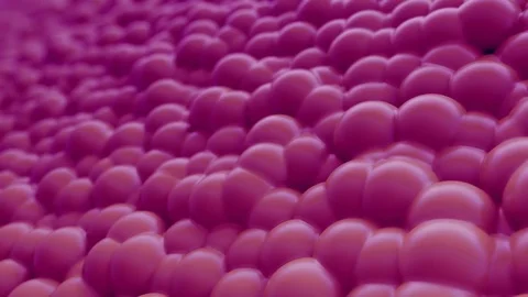 Abstract Liquid Spheres Background, 3d Loopable Animation 4k Video stock 72901317