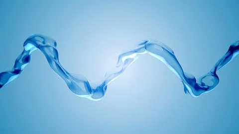 Abstract liquid splash flowing on blue background Stock Illustration