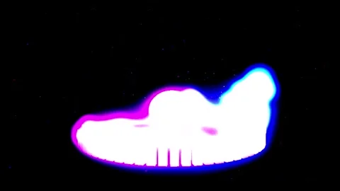 Abstract liquid splash forming crown shape with neon glow during dark studi.. Stock Footage 346747961
