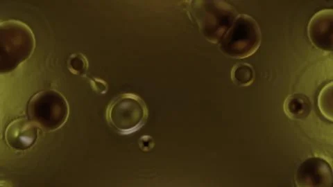 Abstract liquid surface with bubbles. Design. Contrasting round shaped falling イラスト素材