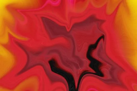 Abstract liquid swirl background featuring vibrant red orange and yellow Stock Illustration