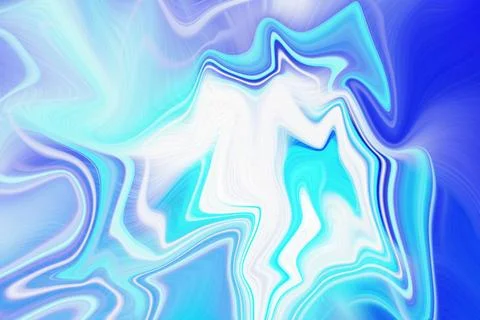 Abstract liquid swirl background featuring vibrant blue and white fluid Stock Illustration