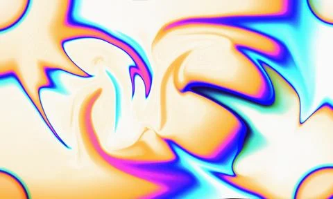 Abstract liquid swirl background, with vibrant flowing, colors of orange, c.. Stock Illustration