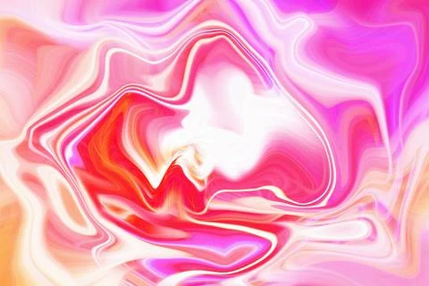 Abstract liquid swirl background with vibrant magenta, pink, and orange Stock Illustration