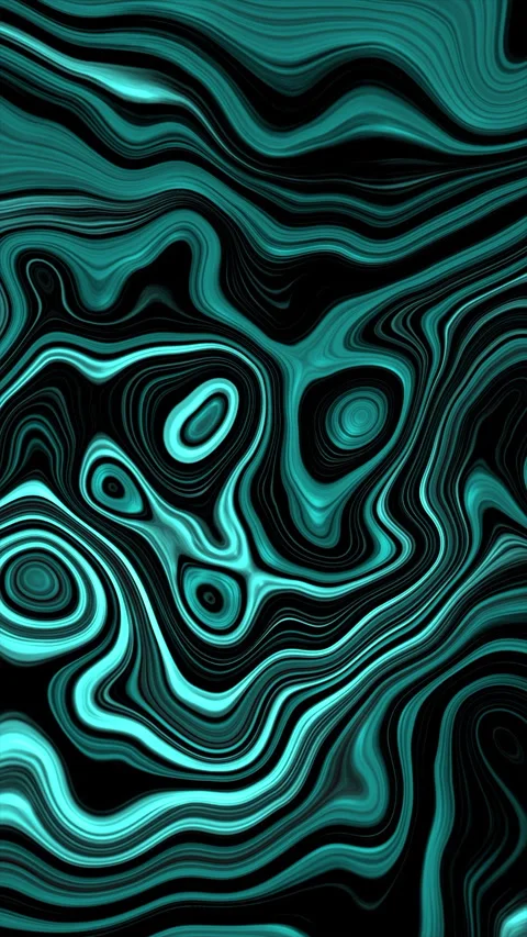 Abstract liquid turquoise marble animation background Stock Footage 341875064
