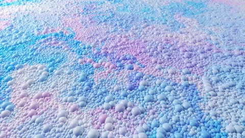 Abstract liquid video background Particles moving in multicolored mixing streams Stock Footage 235358405