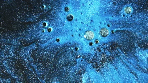 Abstract liquid visuals - Cobalt and black, Turbulent flow series 1, Music video 스톡 동영상 136095225