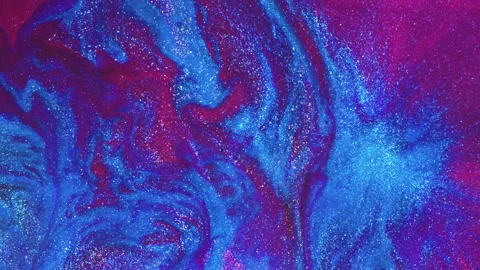 Abstract liquid visuals - Pink and Blue, Turbulent flow series 1, Music videos,  스톡 동영상 136092678