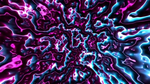 Abstract Liquid Water Wave VJ Loop with Cyan and Pink Gradient Background Stock Footage 346699533