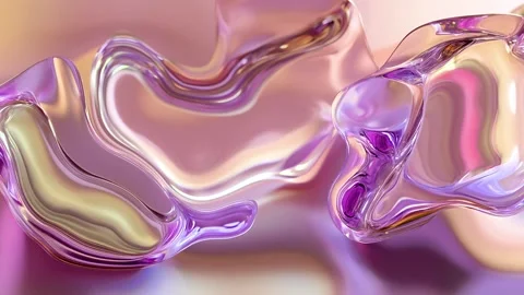 Abstract liquid wave animation background, Translucent glass blobs on gradi.. Vidéo 329112786