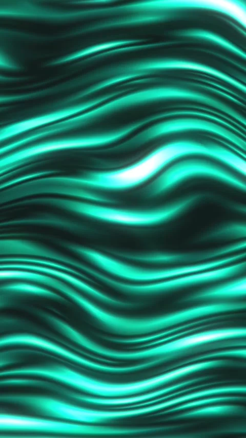 Abstract liquid wave animation in emerald green showing fluid metallic moti.. Stock Footage 339215311