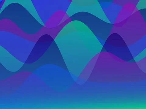 Abstract liquid wave background with blue and purple flowing gradient shape.. Stock Illustration
