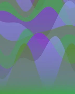 Abstract liquid wave background featuring translucent purple and green over.. 스톡 일러스트
