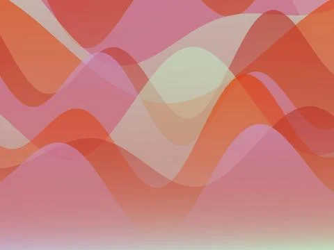 Abstract liquid wave background with orange and pink translucent flowing sh.. 스톡 일러스트