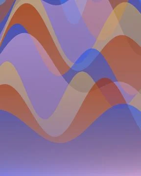 Abstract liquid wave background with overlapping purple and orange flowing .. 스톡 일러스트
