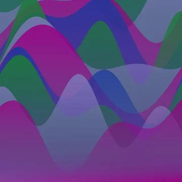 Abstract liquid wave background with vibrant purple and green flowing shapes Illustrazione stock