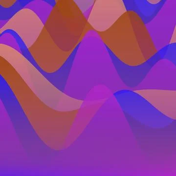 Abstract Liquid Wave Background with Vibrant Purple and Blue Gradient Layers Illustrazione stock