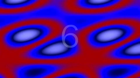 Abstract liquid wave loop background with flowing blue and vibrant red colors Stock Footage 342204444
