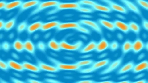 Abstract liquid wave pattern background loop in vibrant blue aqua tones Stock Footage 341057452