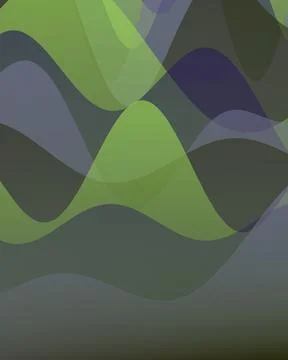 Abstract liquid waves with green and purple fluid organic shapes for modern.. Stock Illustration