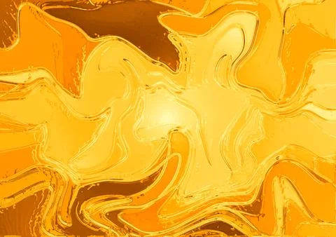 Abstract liquid yellow marble pattern background. Stock Illustration
