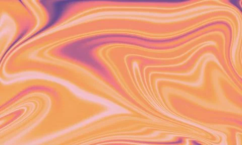Abstract Liquify Grainy Gradient Background with Warm Peach Waves Stock Illustration