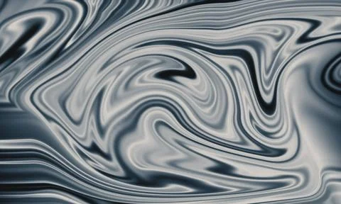 Abstract Liquify Marble Texture Background with Metallic Liquid Swirls Stock Illustration