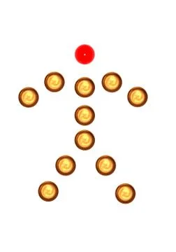 The abstract little man. Stock Illustration