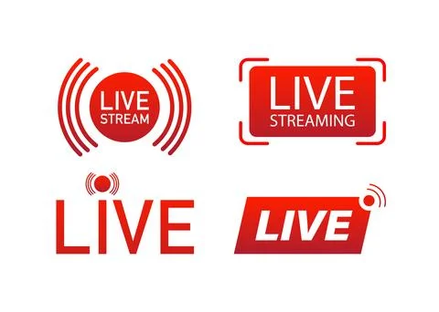 Abstract live icon on white background for banner design. Live icon in abstract Illustration