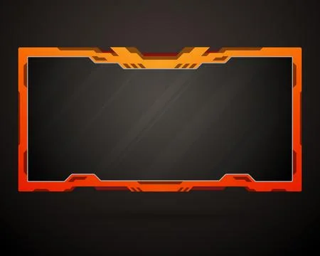 Abstract live stream overlay gui gaming screen panel for video broadcast Stock Illustration