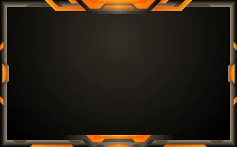 Abstract live stream overlay webcam video border frame template Stock Illustration