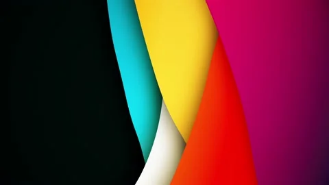 Abstract live wallpaper animation from wavy layers filled colorful gradient Stock Footage 166272424
