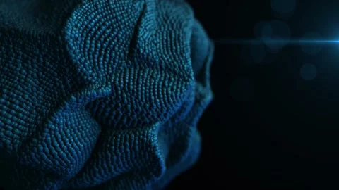 Abstract living sphere that reacts to an external stimulus Stock Footage 155793053